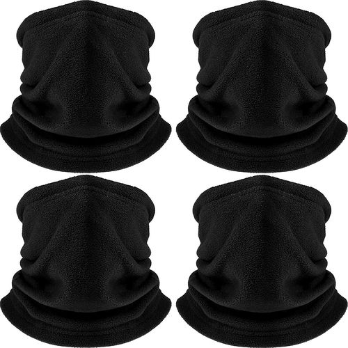 4 Pièces Toison D¿Hiver Cou Chaud Gaiter Épais Thermique Coupe-Vent Ascergery Ski Cou Gaiter Balaclava