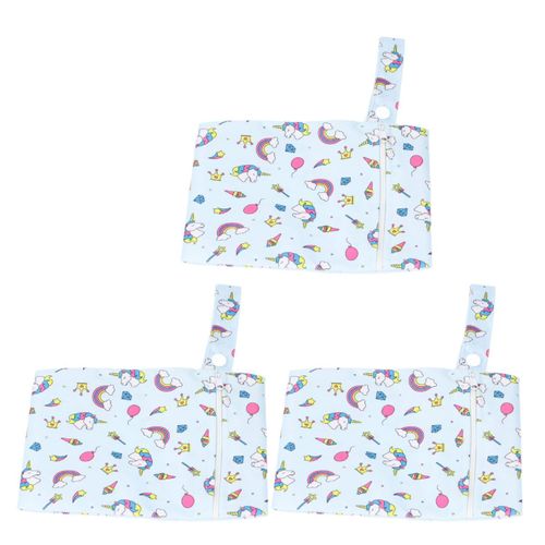 Lot De 3 Sacs À Couches Imperméables Et Portables Pour Bébé Avec Imprimé Dessin Animé