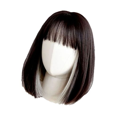 Perruque Courte Et Lisse Réaliste Pour Femme - Cosplay Et Usage Quotidien 