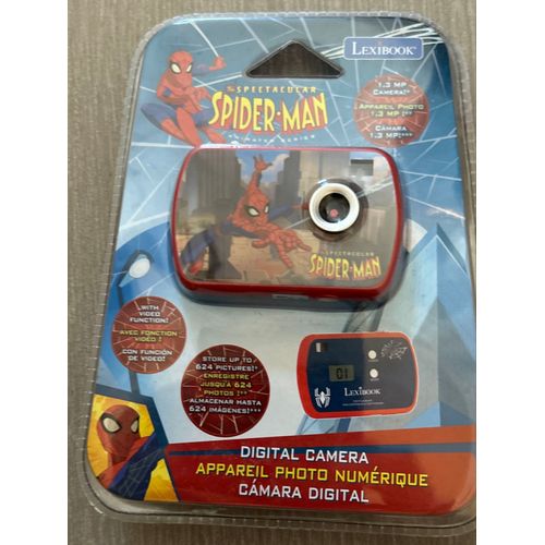 Appareil photo Compact Lexibook Spider-Man DJ017SP Rouge Appareil photo numérique - compact - 0.3 MP / 1.3 MP (interpolé)