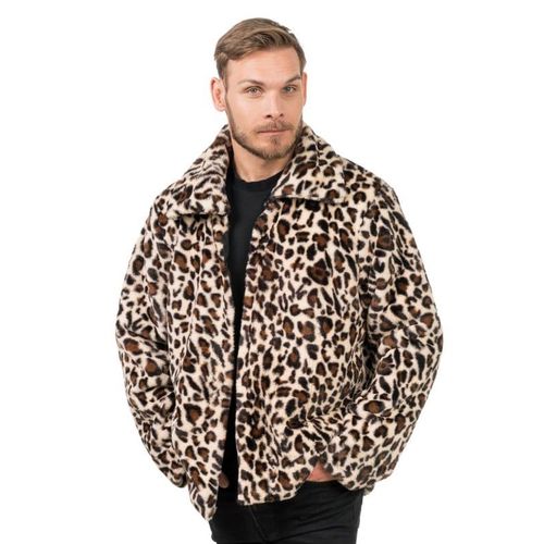 Manteau En Fausse Fourrure Léopard Adulte - Taille: L