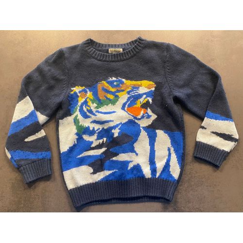 Pull Tigre Bleu Marine Kenzo Taille 6 Ans