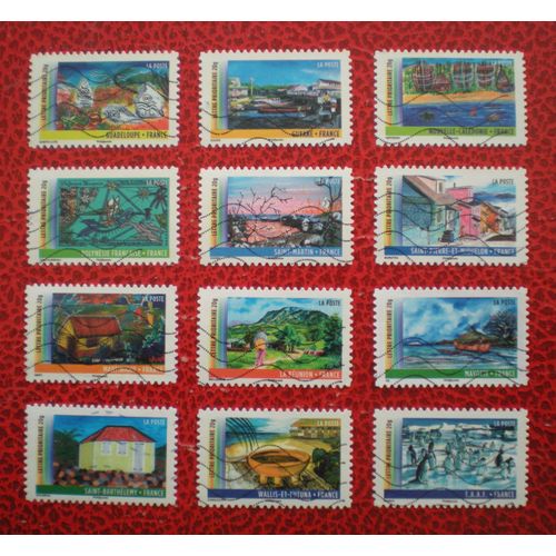 Année Des Outre-Mer - Série Complète De 12 Timbres Oblitérés - France - Année 2011