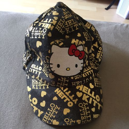 Casquette Hello Kitty Noir Et Or