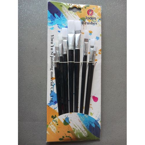 Jeu De 9 Pinceaux Plats Pour Peinture Artistique