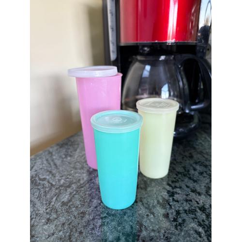 3 Gobelets Vintage Tupperware Pastel