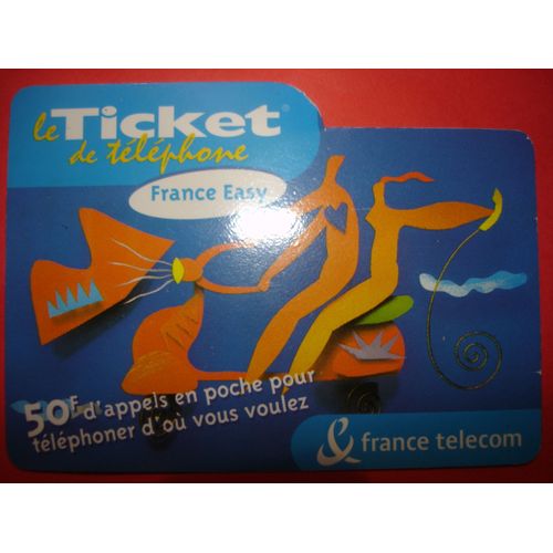 Le Ticket Téléphonique 50 Francs France Télécom