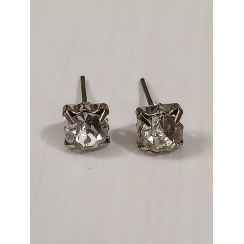 Boucles D'oreilles, Metal Argenté,Strass