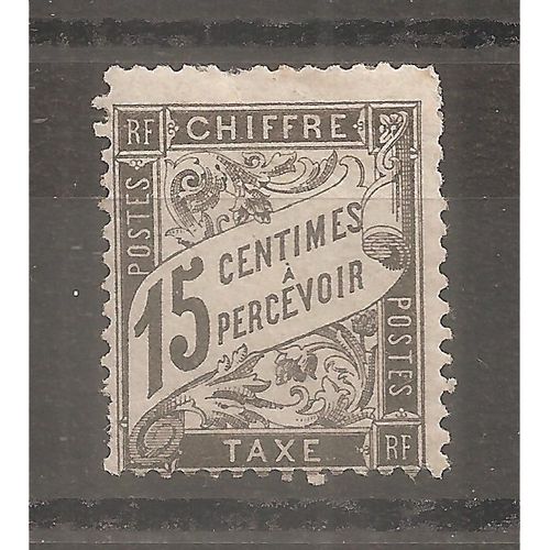 Taxe 16 (1881) Type Duval 15 Centimes À Percevoir Noir N* Défectueux (Cote 100e) (6701)