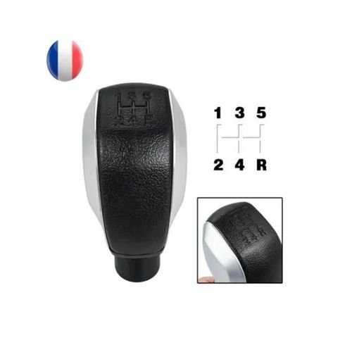 Pommeau Soufflet Levier 5 Vitesses Pour Peugeot 2008 208 3008 5008 Citroën C3 Couleur Argent