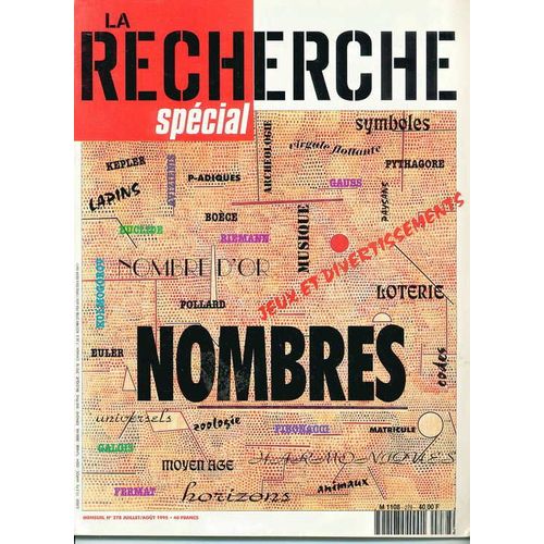 La Recherche N° 278 : Spécial : Les Nombres