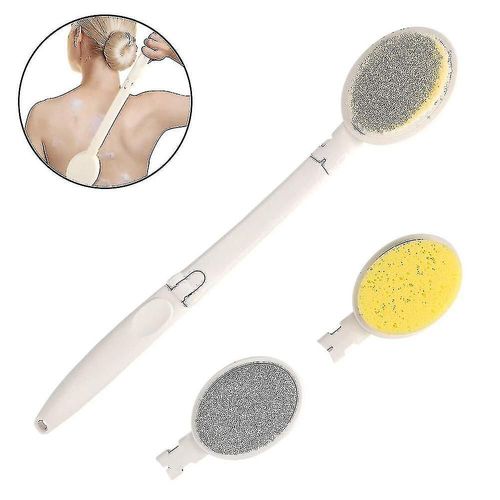 Ensemble De Brosses De Corps De Salle De Bain Avec Long Manche, Brosse De Douche Pliable 3 En 1 