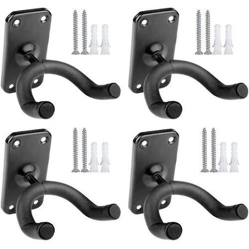 4pcs Crochet De Guitare Supports De Montage Mural Cintre De Guitare Adapté À Une Variété D¿Instruments Tels Que Guitare Électrique Basse Violon Ukulélé