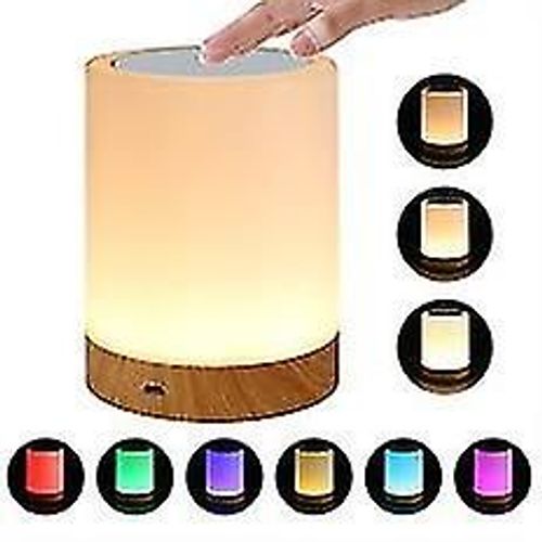 7 Couleur Led Night Light Smart Lampe De Table De Chevet Lampe Tactile
