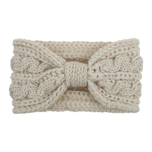 Serre-Oreille D¿Hiver Pour Femmes - Crochet Tricot Turban Headband Chunky Cable Knit Headwrap1pcsbeige