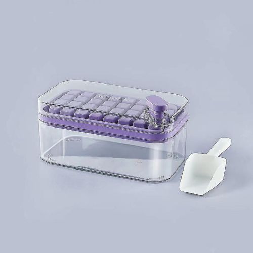 Ice Cube Réfrigérateur Ice Cube Moule Boîte À Glace Domestique Grande Boîte À Glaçons Ice Cube Boîte De Stockage De Glace En Silicone De Qualité Alimentaire