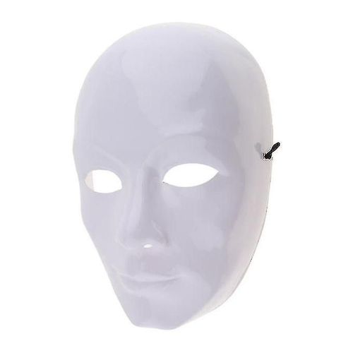 Masque De Mascarade Pour Hommes Non Peint Masque Vierge En Plastique Masque D¿Halloween Blanc