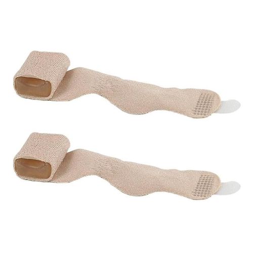 Séparateur De Bandage De Protection Des Orteils, Bunion Big Toe Gel Cloth Toe Bandage Bunion Corrector Split Toe Band (Jaune)(2pairs)