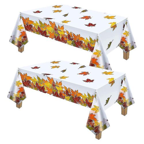 Nappe Feuille D¿Automne De Thanksgiving - Housse De Table Rectangulaire Imperméable En Plastique