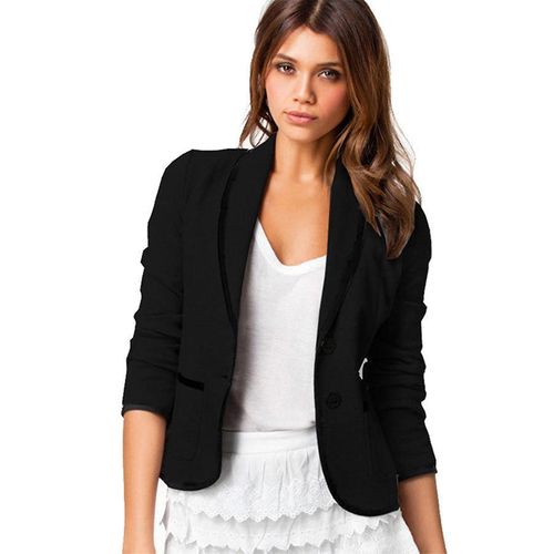 Femme Short Blazer Suit Veste Formelle Travail Cardigan Manteau