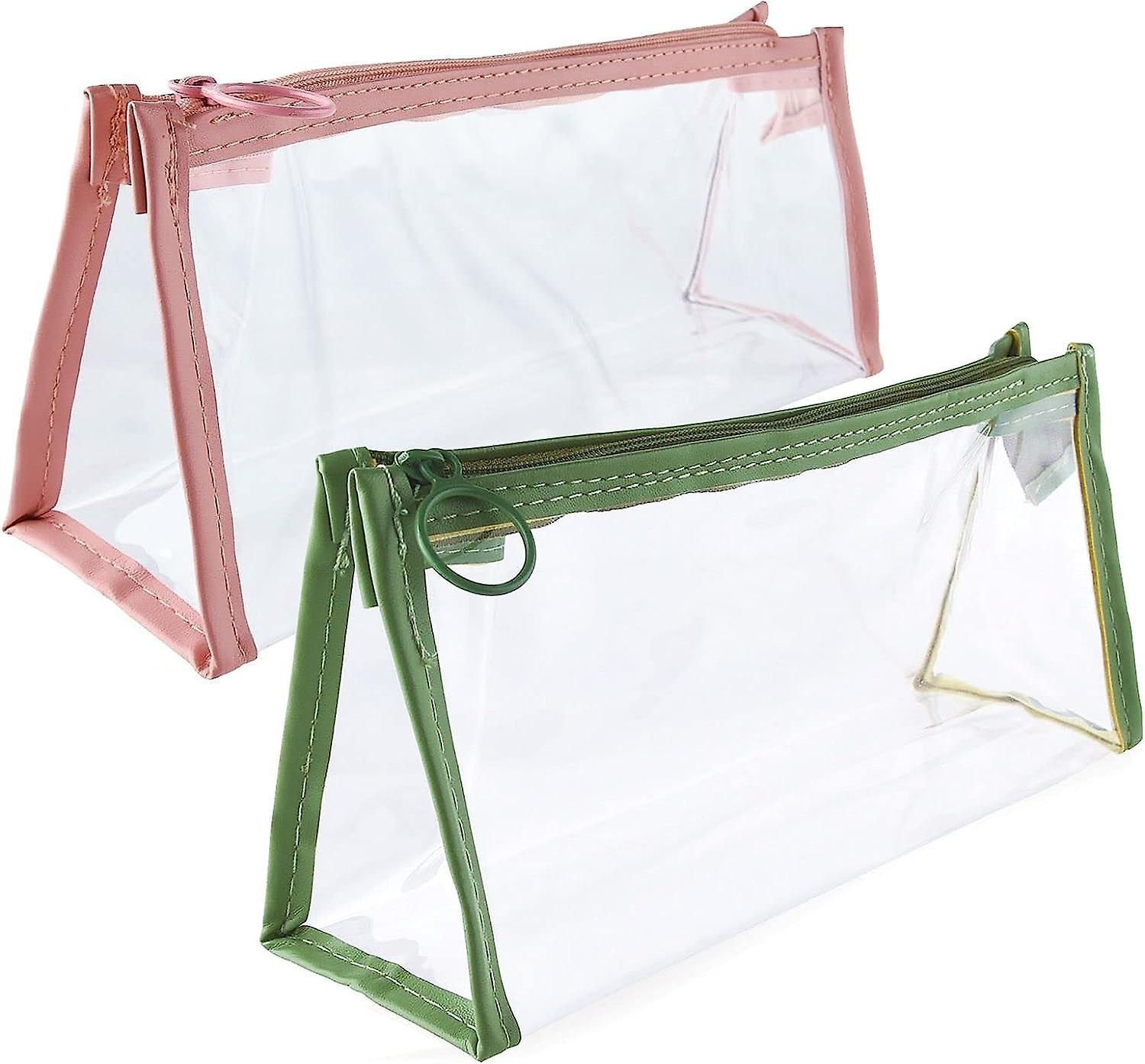 Étui À Crayon Transparent Pour Examen Étui À Crayons De Grande Capacité Boîte À Stylo Transparente Et Transparente Pas Cher Étui À Crayon Transparent Pour Les Étudiants Articles De Toilette Sac De Voy