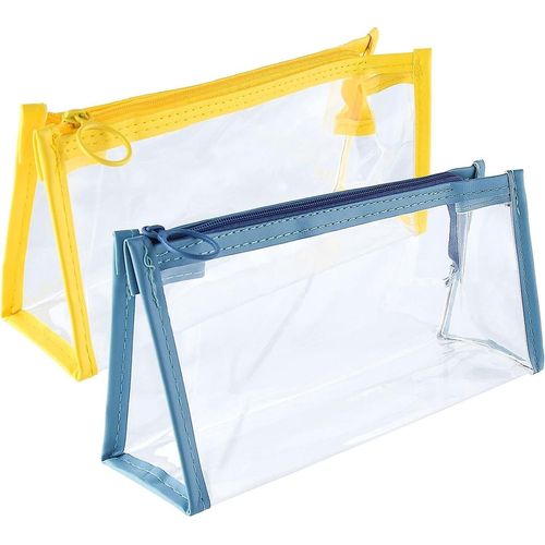 Étui À Crayon Transparent Pour Examen Étui À Crayons De Grande Capacité Boîte À Stylo Transparente Et Transparente Pas Cher Étui À Crayon Transparent Pour Les Étudiants Articles De Toilette Sac De Voy