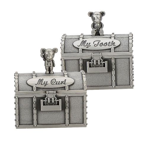 1 Paire De Bijoux De Dent De Bébé Boîte À Bijoux En Forme De Souris De Collection De Cheveux Boîte D¿Artisanat Cadeau Ornement