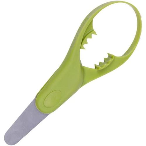 Trancheuse d¿avocat en acier inoxydable et pp plastique multifonctionnel en plastique sûr et facile à utiliser Trancheuse de fruits et légumes (vert) (1pcs)