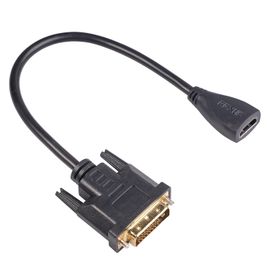 Dvi24 + 1 Câble adaptateur compatible HDMI Dvi vers HDMI Signal stable 1080p Câble adaptateur bidirectionnel pour la maison