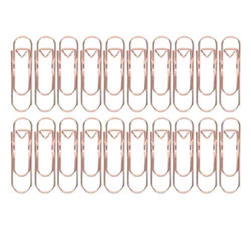 20 Pcs Métal Stylo Clips Robuste En Métal Forte Serrage Durable Or Rose Livre Stylo Titulaire Pour Bureau Réunion De L¿École