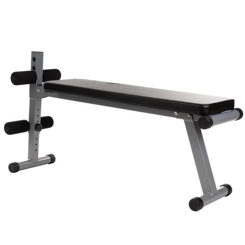 Scsports® Banc De Musculation - Pliable, Réglable, Plat/Négatif, Acier Dossier Rembourré, Noir - Banc D'entraînement Plat