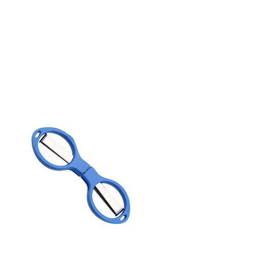 Ciseaux en acier inoxydable Ciseaux pliants antirouille Mini cisaille en forme de verre pour la maison et les voyages (2pcsblue)