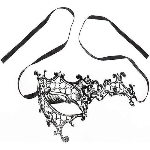 Masque De Mascarade Masques Vénitiens, Masque De Mascarade En Métal Pour Femmes Découpe Au Laser Party Ladies Masquerade Mask (1pcs, Noir)