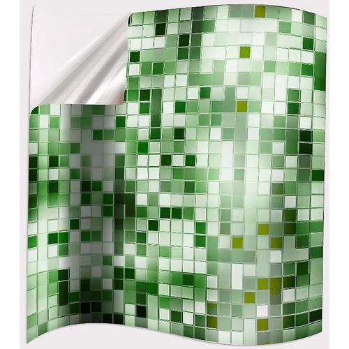Peel And Stick Backsplash pour les carreaux muraux de cuisine Stikers, les carreaux de mosaïque en acier inoxydable auto-adhésifs en vert, aucun coulis nécessaire (10x10cm-24sheets)