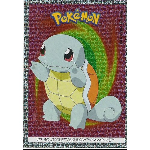 Carapuce (N°07) Carte Brillante Pokémon Dunkin "Boomer" (Stickers) Rare