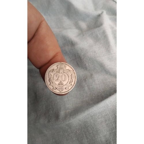 Monnaie 20 Heller Autriche Hongrie 1894