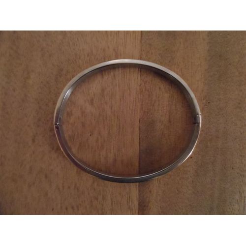 Bracelet Métal Stries Dorées Et Argenté