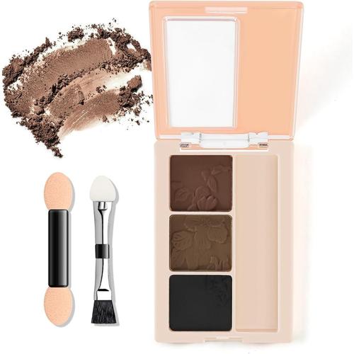 Kit De Poudre À Sourcils Trois Couleurs, Kit Professionnel De Contour Des Sourcils, Palette De Maquillage Des Sourcils Pour Les Femmes Débutantes 