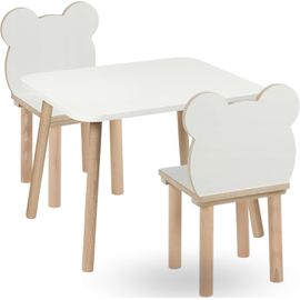 Table Pour Enfant Avec 2 Chaises-En Bois-50 X 60 Cm-Meubles