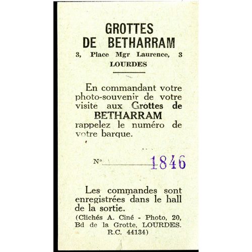 Commande Photo Barque Grottes De Betharram
