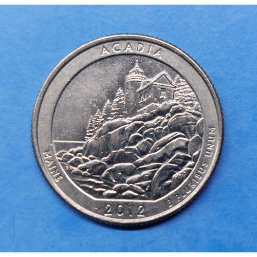 25 Cents Quarter $ Dollar Maine 2012