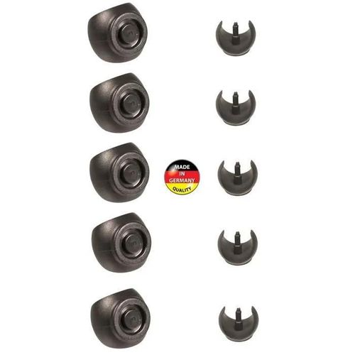 Embout de tube - Non spécifié - Lot de 10 - Diamètre 30mm - 32mm - Plastique noir