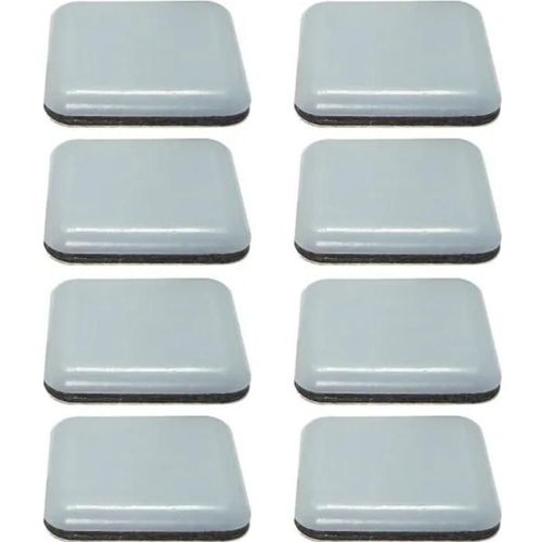 Patins glisseurs - Non spécifié - 16x16 mm - Lot de 8 - Adhésif - Teflon PTFE