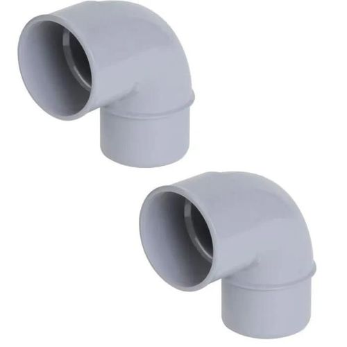 2x COUDE PVC 87°30 MALE FEMELLE 32MM RACCORD JONCTION TUBE EAUX USEES EVACUATION RACCORDEMENT A COLLER GRIS