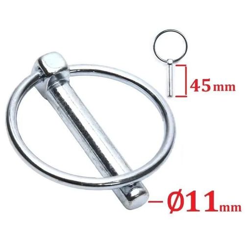 GOUPILLE CLIPS DE SECURITE DIAMETRE 11MM x LONGUEUR 45MM UNIVERSEL MOTOCULTEUR REMORQUE TONDEUSE MOTO TRACTEUR AGRICULTURE BRICOLAGE