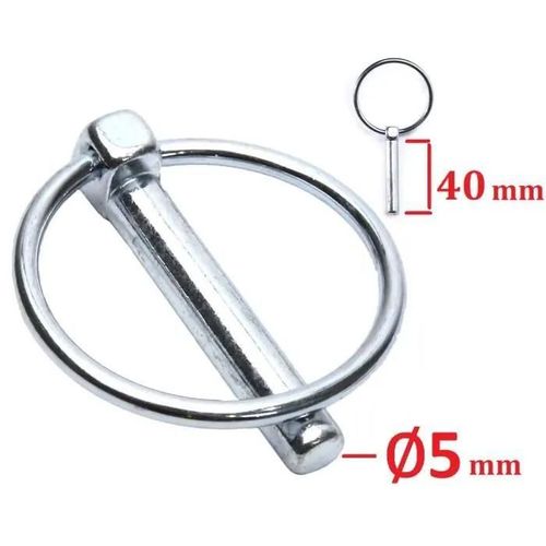 GOUPILLE DE SECURITE DIAMETRE 5MM x LONGUEUR 40MM UNIVERSEL MOTOCULTEUR REMORQUE TONDEUSE MOTO TRACTEUR AGRICULTURE BRICOLAGE BARRE