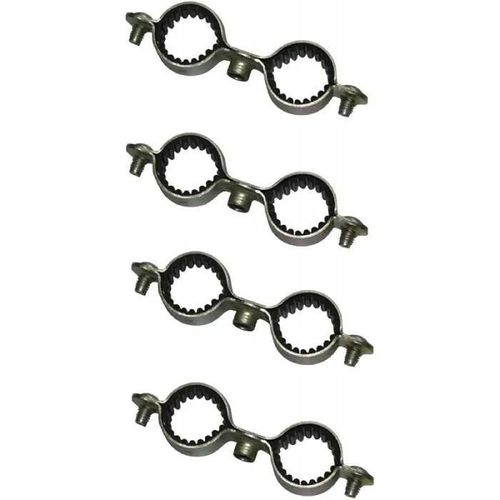 4x COLLIER DE SERRAGE DOUBLE ISOPHONIQUE DIAMÈTRE 16MM PAS DE VIS 7-150 FIXATION TUBE TUYAU PLOMBERIE CUIVRE CAOUTCHOUC CONNECTEUR