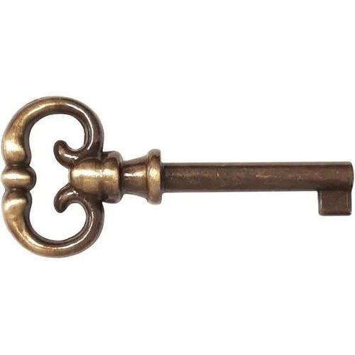 clé de serrure anglaise laitonné vieilli meuble ancien décoration rustique vintage clef