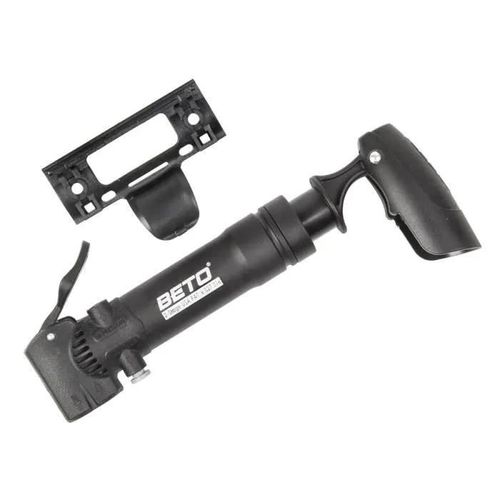 Pompe À Main Beto Mini 2 En 1 Pour Vélo - Cyclingcolors - Embout Valve Gonflage Presta Schrader Dunlop - Noir