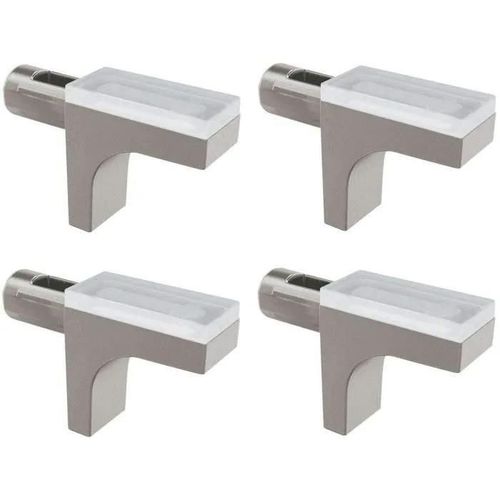 cyclingcolors 4x taquet étagère 5mm avec protection silicone antidérapant tablette verre meuble table basse vitrine cuisine